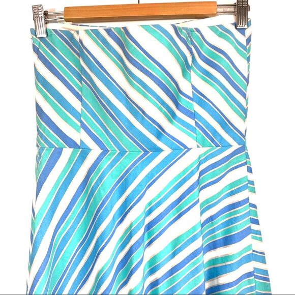 Ann Taylor Strapless Sun Dress Striped A-Line Size 6 - Picture 7 of 12